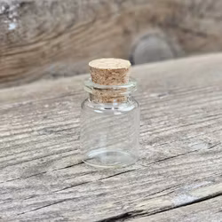Glasflaska med kork, mini
