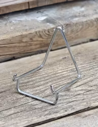 Metallställning för kristaller/fossiler, liten silver