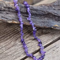 Ametist, chipshalsband 45 cm
