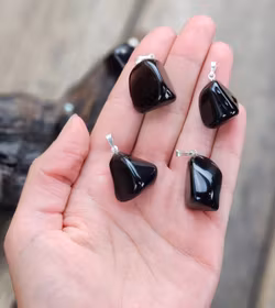 Apachetår trumlad, silverpläterat hänge -30% fynd nagg