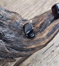 Apachetår trumlad, silverpläterat hänge -30% fynd nagg