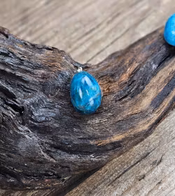 Apatit trumlad, silverpläterat hänge -20% fynd nagg/annorlunda utseende