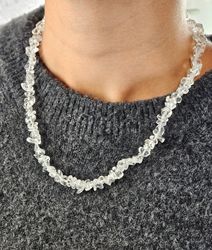Bergkristall, chipshalsband 45 cm