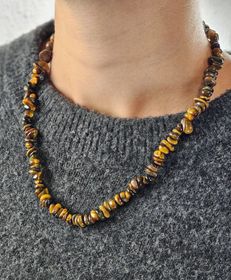 Tigeröga, chipshalsband 45 cm