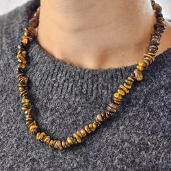 Tigeröga, chipshalsband 45 cm