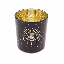 Ljuslykta liten - svart & guld, Eye of Providence