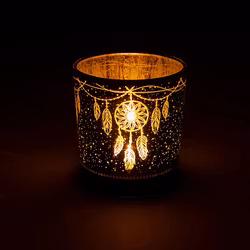 Ljuslykta liten - grön & guld, Drömfångare