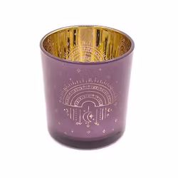 Ljuslykta liten - lila & guld, Boho Regnbåge