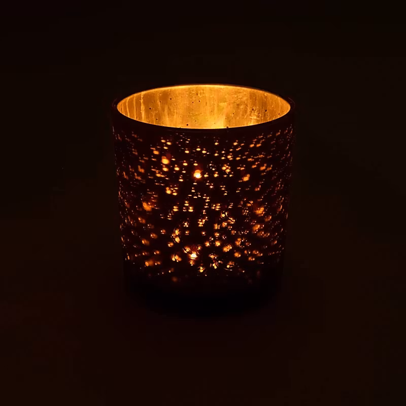 Ljuslykta liten - frostat glas bärnsten, Ganesha