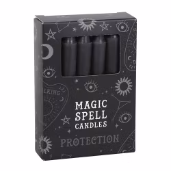 Magic Spell Candles - Protection (Svart) affirmationsljus – 12-pack - 1 h