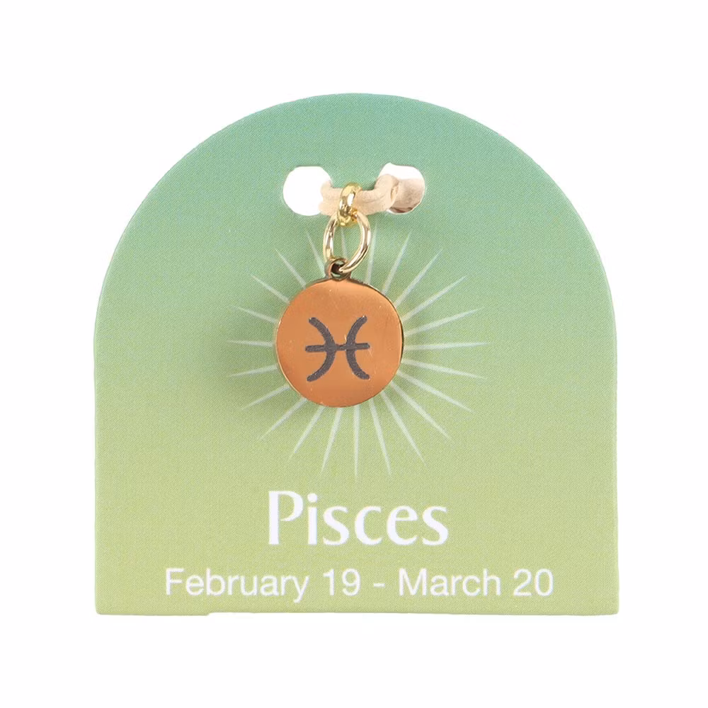 Stjärntecken Fiskarna (Pisces), guldton zodiakberlock