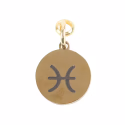 Stjärntecken Fiskarna (Pisces), guldton zodiakberlock