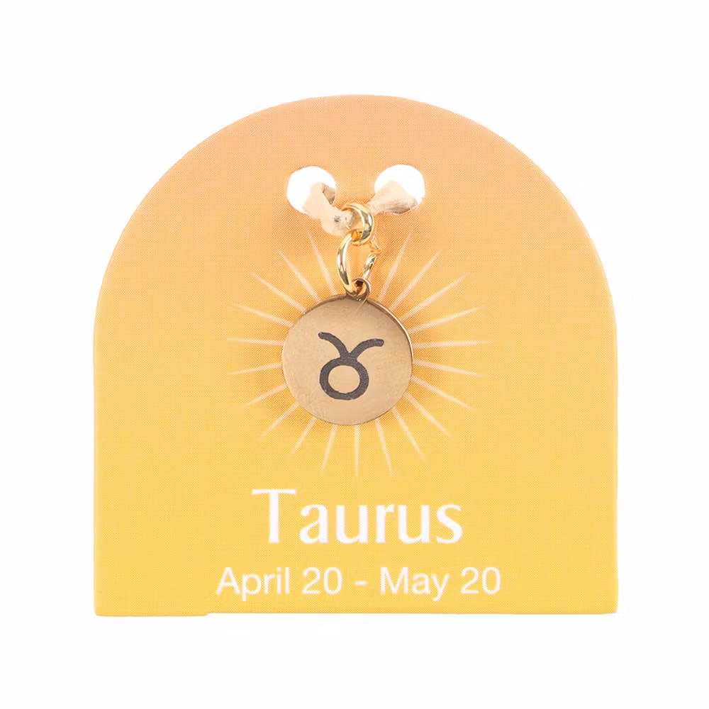 Stjärntecken Oxen (Taurus), guldton zodiakberlock