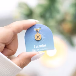 Stjärntecken Tvillingarna (Gemini), guldton zodiakberlock
