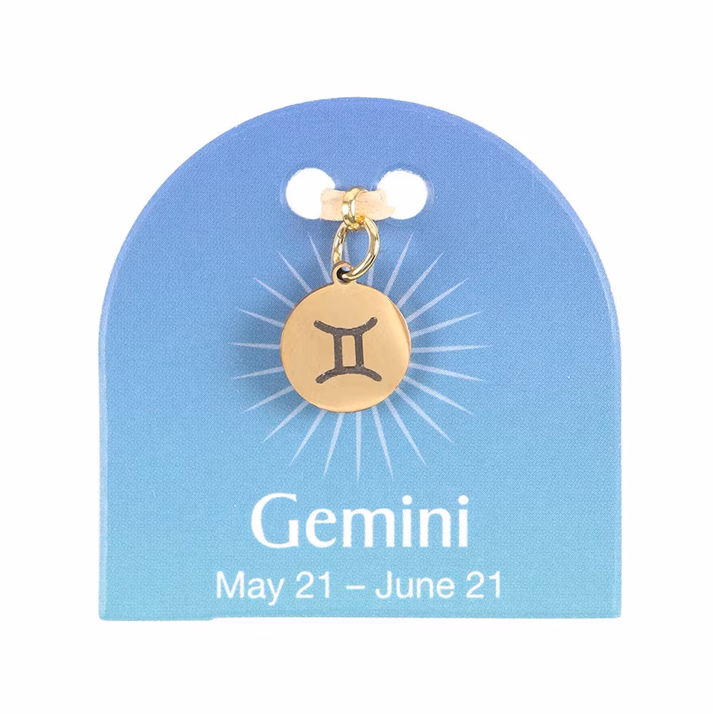 Stjärntecken Tvillingarna (Gemini), guldton zodiakberlock