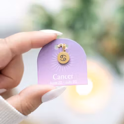 Stjärntecken Kräftan (Cancer), guldton zodiakberlock