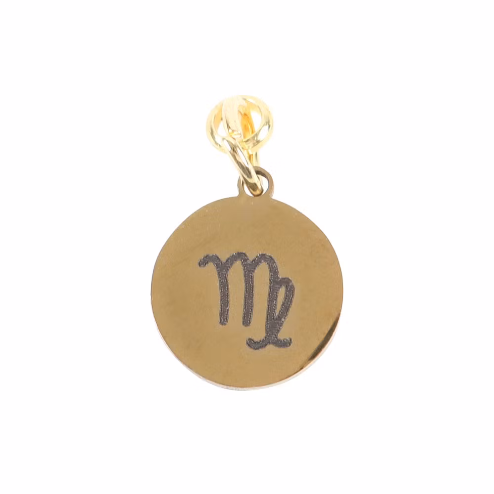 Stjärntecken Jungfrun (Virgo), guldton zodiakberlock