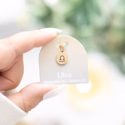 Stjärntecken Vågen (Libra), guldton zodiakberlock
