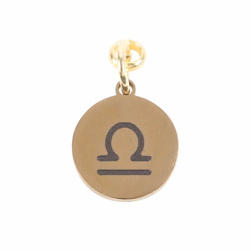 Stjärntecken Vågen (Libra), guldton zodiakberlock