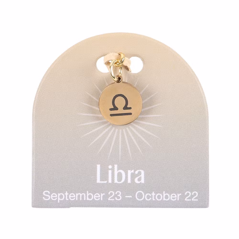Stjärntecken Vågen (Libra), guldton zodiakberlock