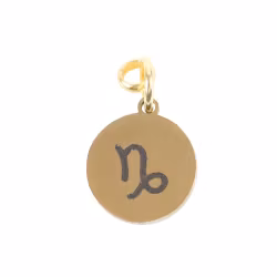 Stjärntecken Stenbocken (Capricorn), guldton zodiakberlock