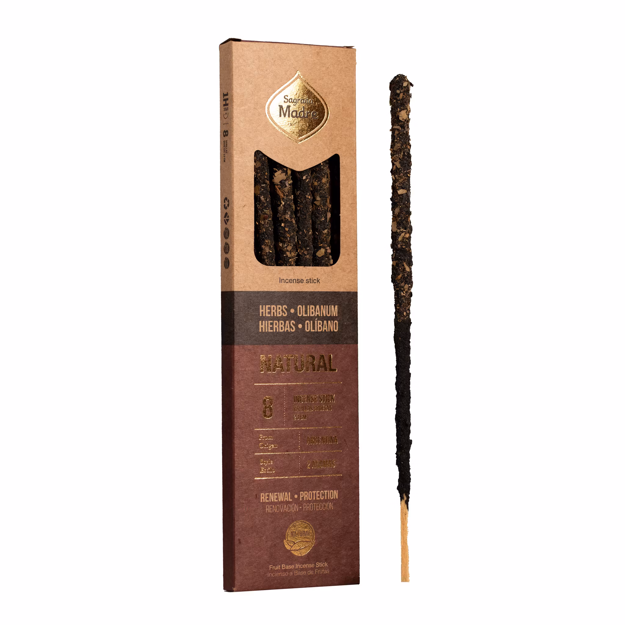 Sagrada Madre - Natural 2-Scent Frankincense & Herbs, rökelsepinnar