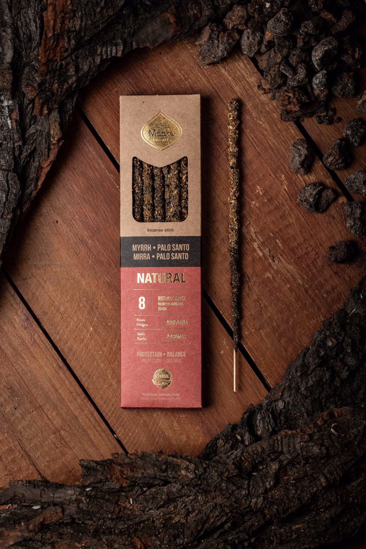 Sagrada Madre - Natural 2-Scent Palo Santo & Myrrh, rökelsepinnar