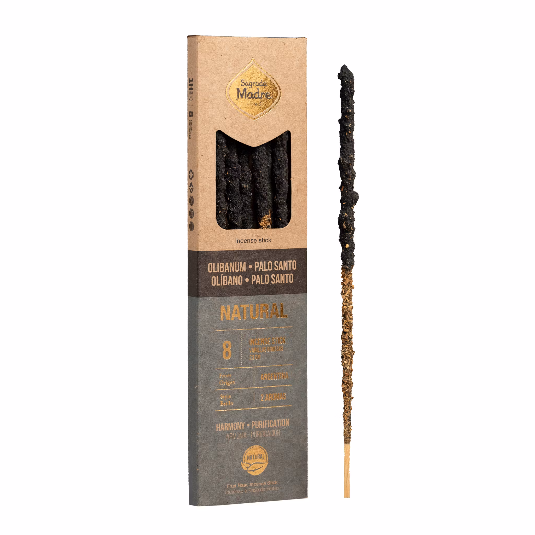 Sagrada Madre - Natural 2-Scent Frankincense & Palo Santo, rökelsepinnar