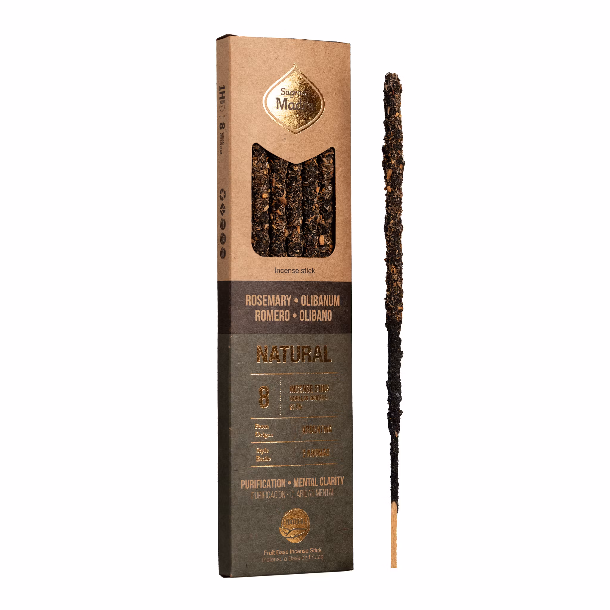 Sagrada Madre - Natural 2-Scent Rosemary & Frankincense, rökelsepinnar