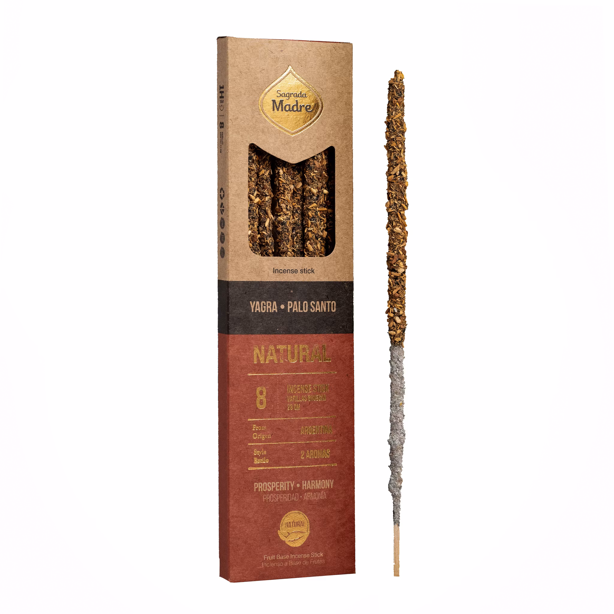 Sagrada Madre - Natural 2-Scent Palo Santo & Yagra, rökelsepinnar