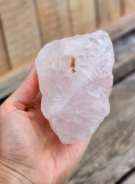 Rosenkvarts stor rå #4