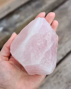Rosenkvarts stor rå #6