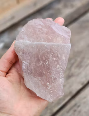 Rosenkvarts stor rå #7