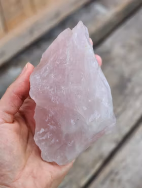 Rosenkvarts stor rå #8