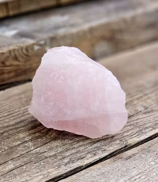 Rosenkvarts stor rå #9