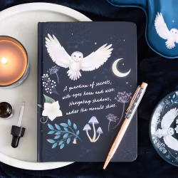 Night Owl – A5 Journal med Sodalitpenna och gyllene kanter