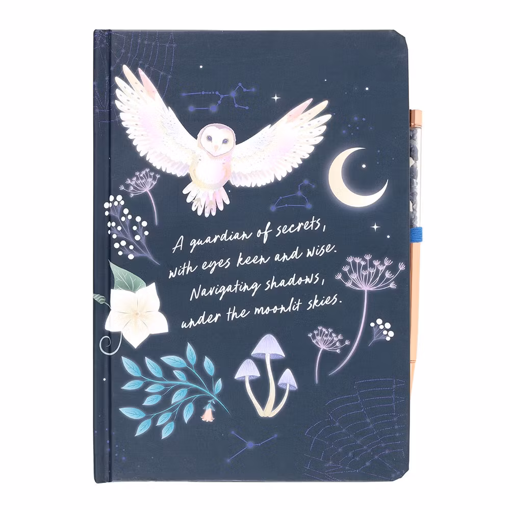 Night Owl – A5 Journal med Sodalitpenna och gyllene kanter