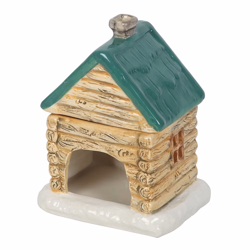 Oljebrännare / Aromalampa – Fjällstuga (Cabin Ski Chalet), doftspridare i keramik