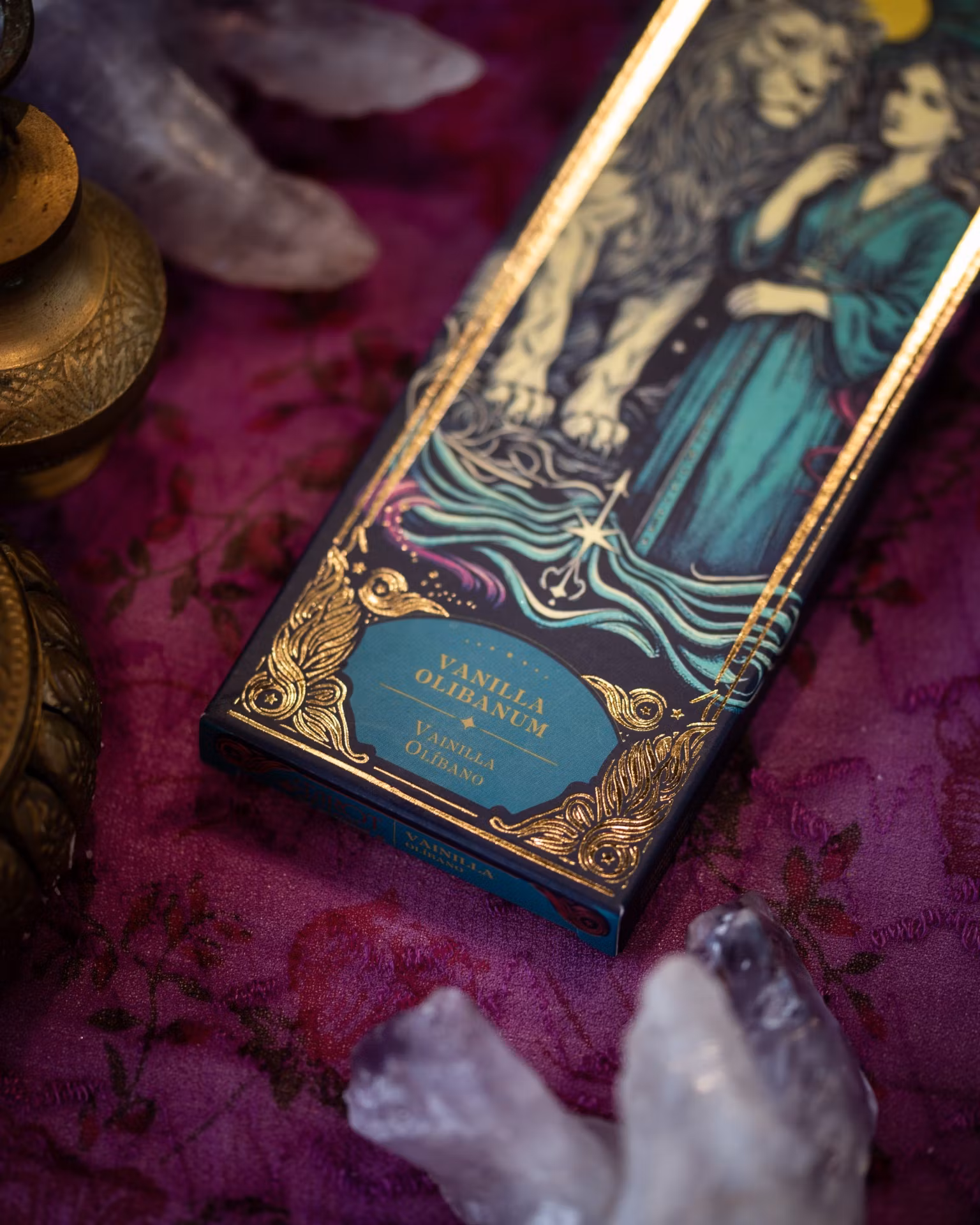 Sagrada Madre – Tarot de Marsella Vanilj och Olibanum, rökelsepinnar + 1 tarotkort