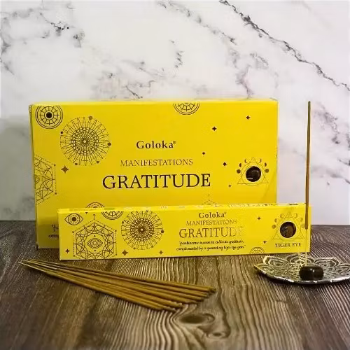 Goloka – Manifestation Gratitude med Tigeröga, rökelsepinnar