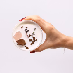 Ancient Wisdom – Sakralchakra doftljus med Tigeröga & Rosenkvarts – 17 h