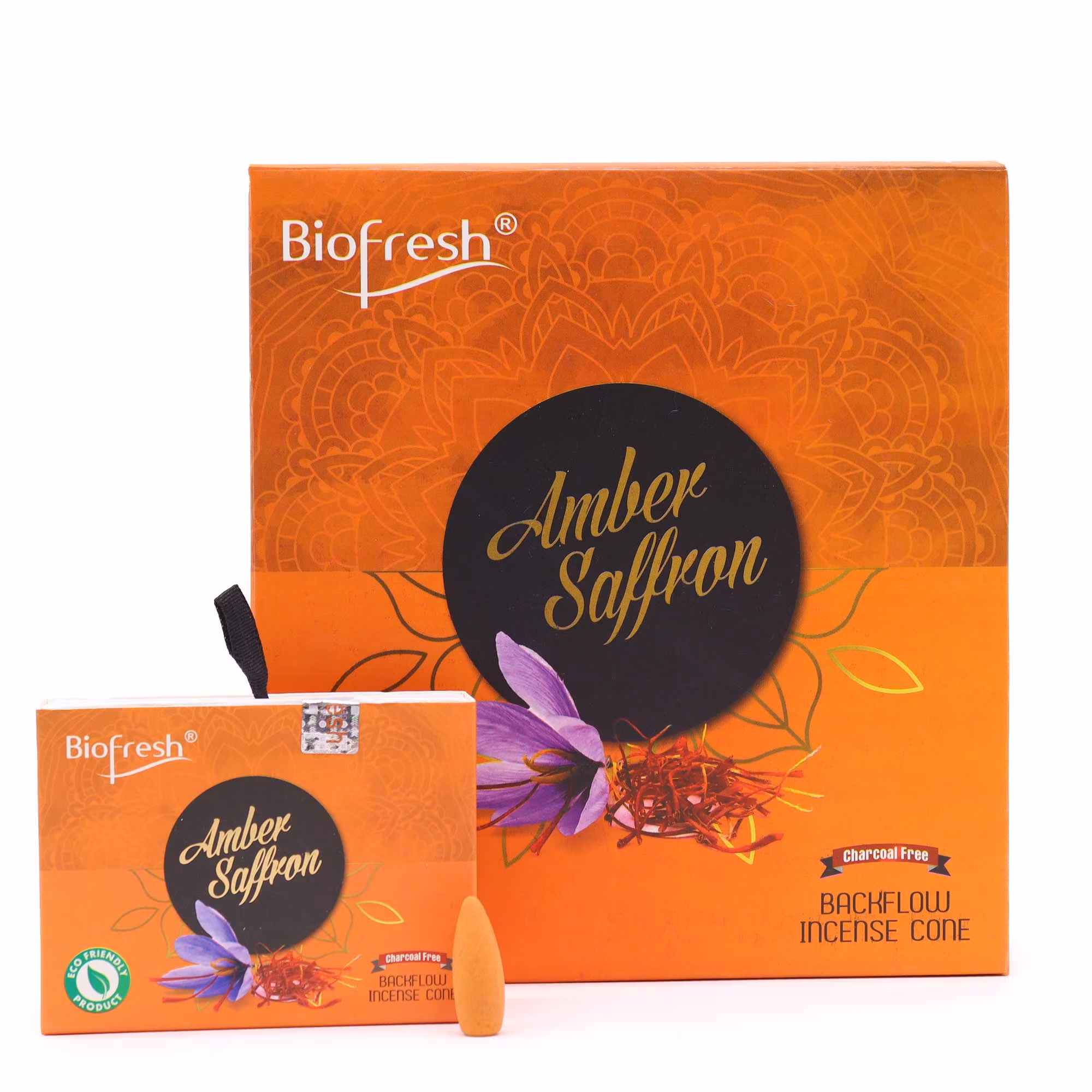 Biofresh – Amber Saffron, rökelsekoner backflow