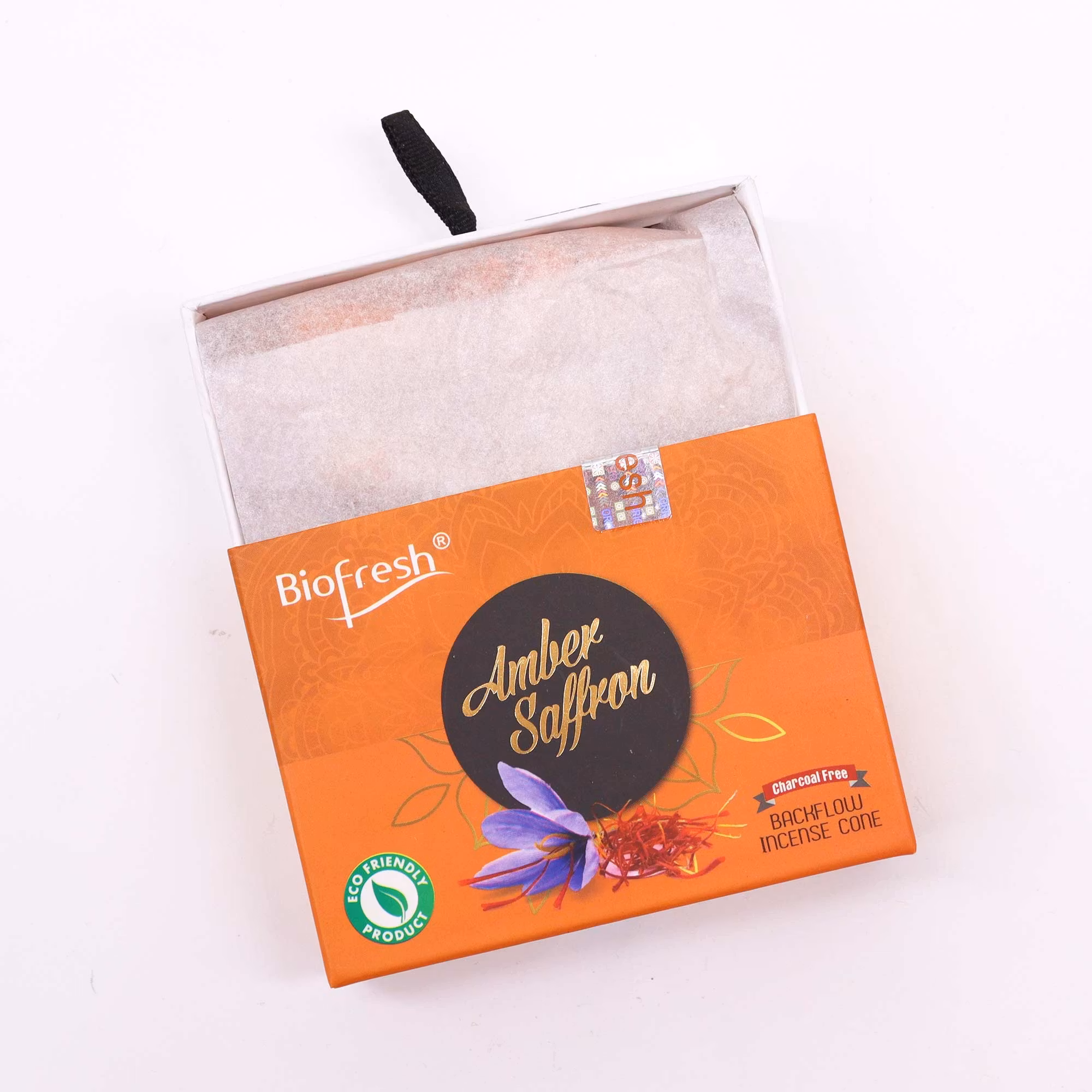 Biofresh – Amber Saffron, rökelsekoner backflow