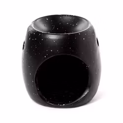 Oljebrännare / Aromalampa – Serenity Svart, doftspridare i keramik