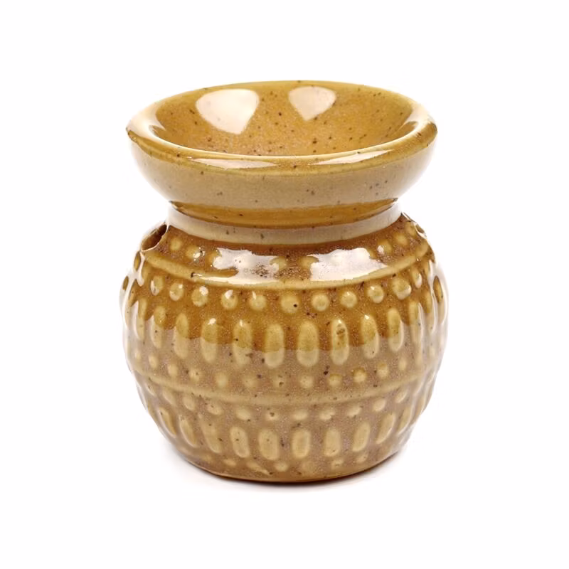 Oljebrännare / Aromalampa – Honungsgul Vardagsvärme, doftspridare i keramik