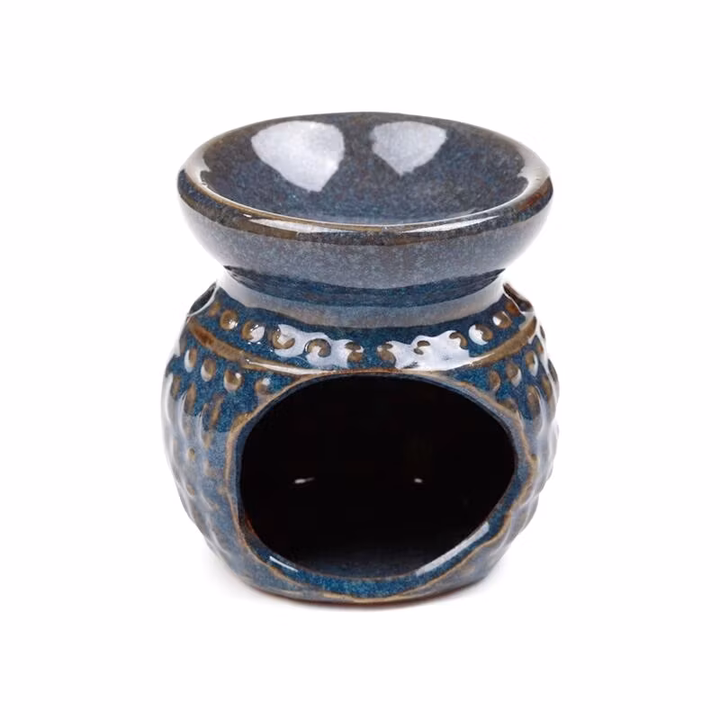 Oljebrännare / Aromalampa – Midnattsblå Kvällsro, doftspridare i keramik