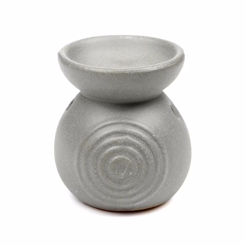 Oljebrännare / Aromalampa – Zen Grå, doftspridare i keramik