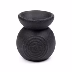 Oljebrännare / Aromalampa – Zen Svart, doftspridare i keramik
