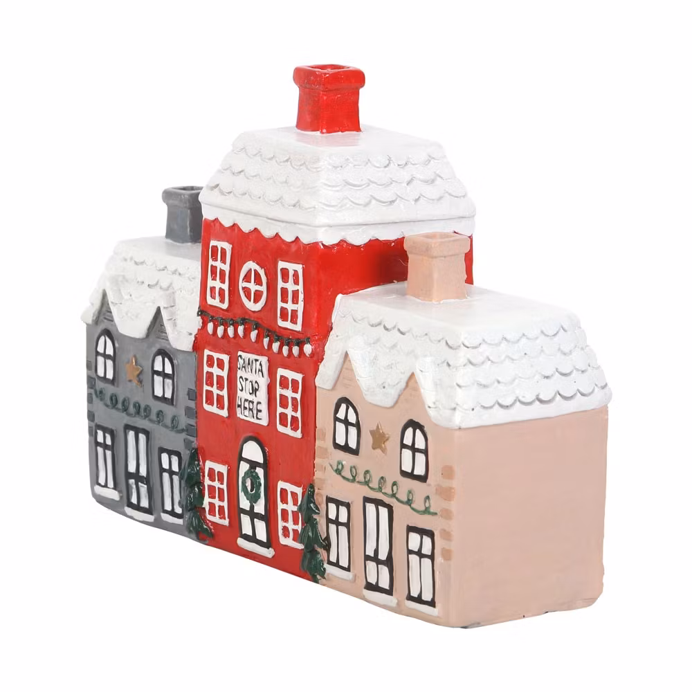 Rökelsehållare – Christmas Village House, julhus för rökelsekoner