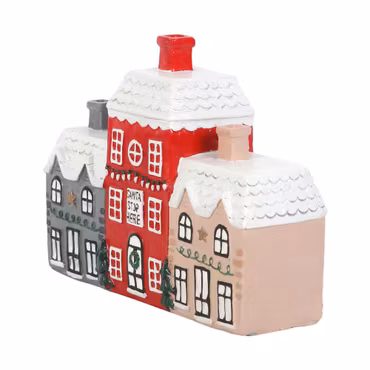 Rökelsehållare – Christmas Village House, julhus för rökelsekoner